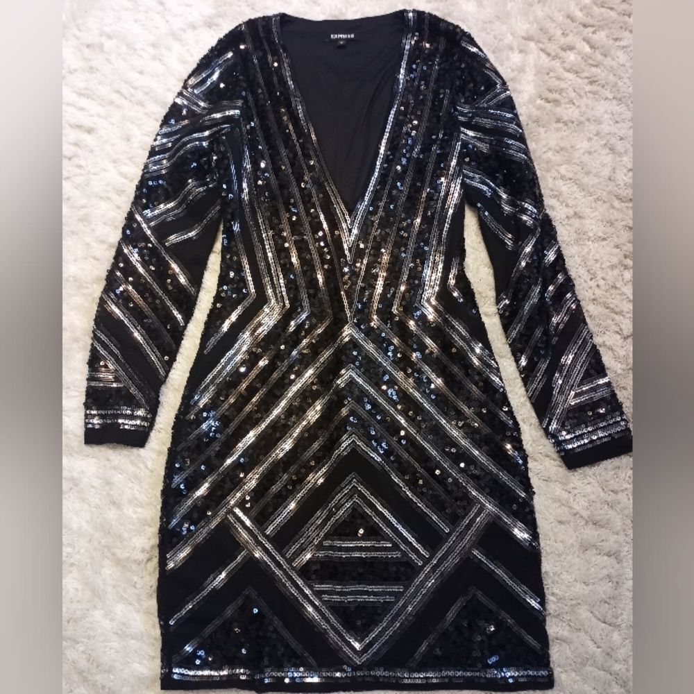 Express womans sequence mini dress